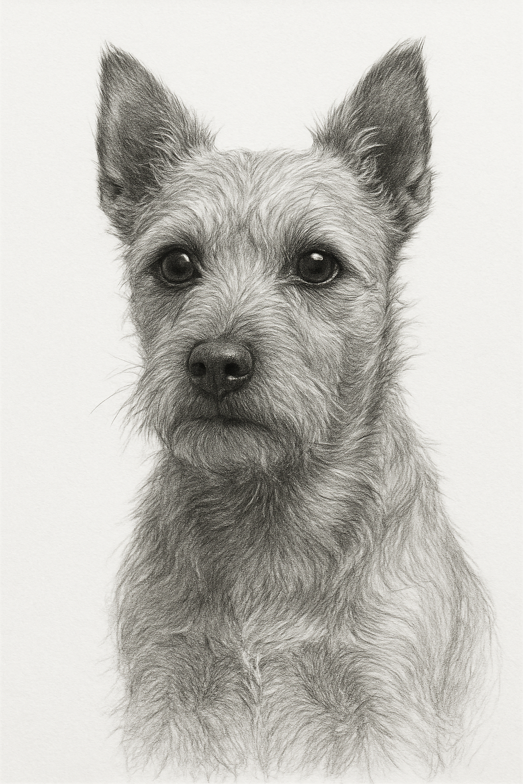 Custom pet portrait in sketch style by The Family Portrait Company